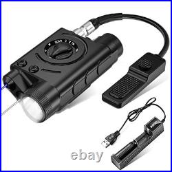 1000 Lumens Tactical Flashlight and Green Laser Sight Combo with Remote Switch f