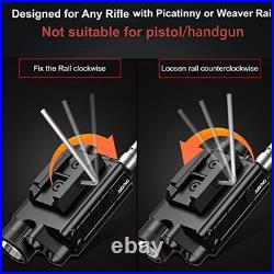 1000 Lumens Tactical Flashlight and Green Laser Sight Combo with Remote Switch f