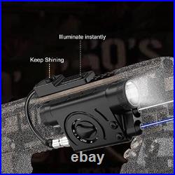 1000 Lumens Tactical Flashlight and Green Laser Sight Combo with Remote Switch f