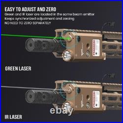 1500 Lumens Tactical Green Laser/Light Combo for Rifle & Carbine, M-LOK, Picatin