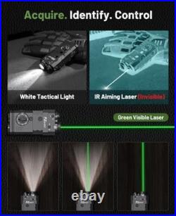 1600 Lumen 3-in-1 Rifle Laser Light Combo Green/IR Laser & Tactical Flashlight