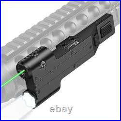 1600 Lumen Rifle Light with Green Laser Combo, USB Rechargeable Tactical Flashli