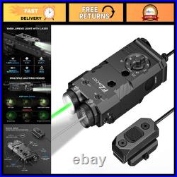 1600 Lumens Rechargeable Rifle Flashlight with Green/IR Laser & Remote Switch, 4