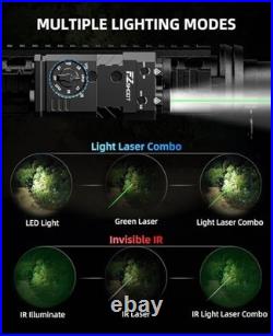 1600 Lumens Rechargeable Rifle Flashlight with Green/IR Laser & Remote Switch, 4