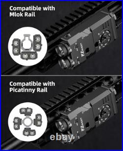 1600 Lumens Rechargeable Rifle Flashlight with Green/IR Laser & Remote Switch, 4