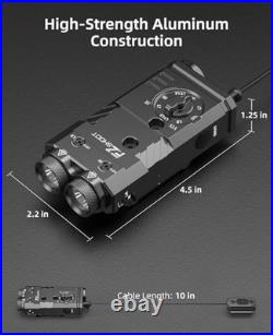 1600 Lumens Rechargeable Rifle Flashlight with Green/IR Laser & Remote Switch, 4