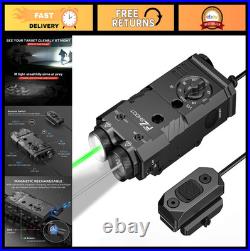 1600 Lumens Rifle Flashlight with Green/IR Laser Magnetic Rechargeable 4-in-1