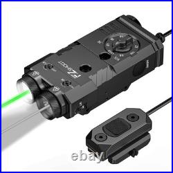 1600 Lumens Rifle Flashlight with Green/IR Laser Magnetic Rechargeable 4-in-1