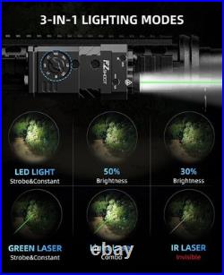 1600 Lumens Rifle Light Laser IR 3-in-1 Combo, Ar Light Laser Combo Magnetic