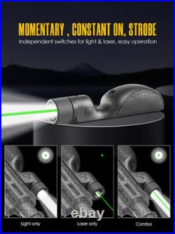 2400 Lumen Green Laser Light Combo for Picatinny and Mlok Rail, Rifle Light with