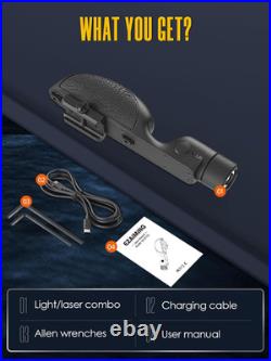 2400 Lumen Green Laser Light Combo for Picatinny and Mlok Rail, Rifle Light with