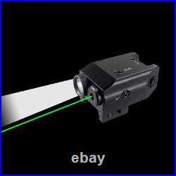2Pcs Green Laser Sight 300lm Strobe Flashlight Combo for Pistols with Picatinny
