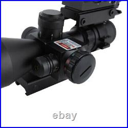 2.5-10x44 Optical Sight with Laser Riflescope Optics Rifle Hunting Scope Red Dot