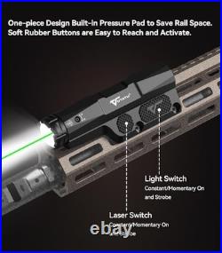 3000LM Rifle Light Combo with Green Laser, M-LOK Compatible Tactical Light