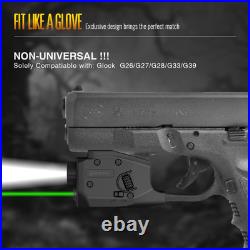350Lm Green Pistol Laser Light Combo Is Solely Compatible with Glock G26/G27/G28
