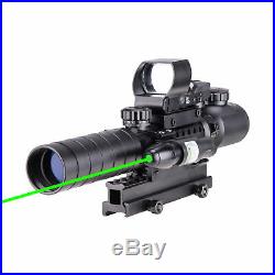 3-9X32EG Illuminated Rifle Scope HD119 Red & Green Dot Reflex Green Laser Sight
