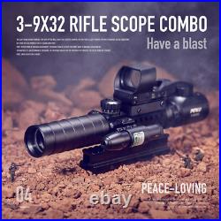 3-in-1 Gun Sight Reflex Dot Laser Scope Optics Rifle Shotgun Firearm Red Green