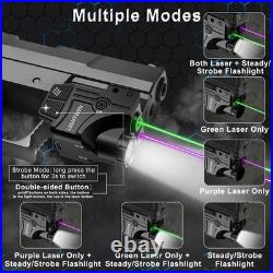 3 in 1 Pistol Laser Sight Red Green Blue 800 Lumens