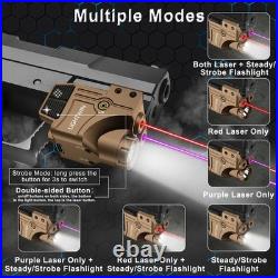 3-in-1 Rechargeable Laser Sight with Multiple Modes for Picatinny Rail Use
