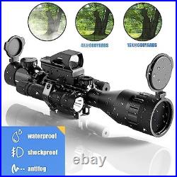 4-16x50AO Rifle Scope Combo with Green Laser and Flashlight for Picatinny Rail