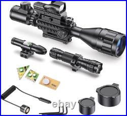 4-16x50AO Rifle Scope Red/Green Illuminated Reflex with Green Laser Black