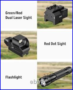 4-16x50 AO Scope Combo with Green Laser Sight & Flashlight, Picatinny Rail