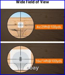 4-16x50 AO Scope Combo with Green/Red Dual Laser Sight, 5-in-1 Combo with Dual I