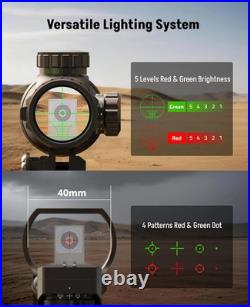 4-16x50 AO Scope Combo with Green/Red Dual Laser Sight, 5-in-1 Combo with Dual I