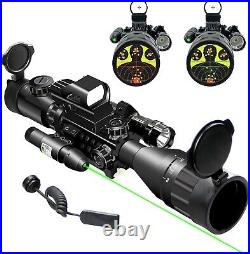 4-16x50 AO Scope + Green Laser + Red Dot Sight + Flashlight Free shipping