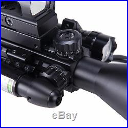 4-16x50 EG Rifle Scope with Green Laser&Reflex Sight&5 Brightness Modes Flashlight