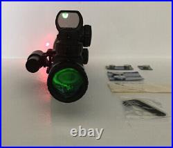 4-16x50 Range Finder Tactical Scope Red Laser 4 Reticle Red & Green Dot Sight