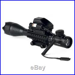 4-16x50 Tactical Rifle Scope with Green (RED) Laser & Holographic Reflex Dot Sight