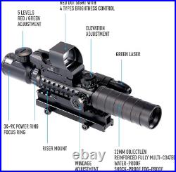 4-in-1 Gun Sight Reflex Dot Laser Scope Optics Rifle Shotgun Firearm Red Green 4-in-1 Gun Sight Reflex Dot Laser Scope Optics Rifle Shotgun Firearm Red Green