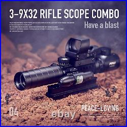 4-in-1 Gun Sight Reflex Dot Laser Scope Optics Rifle Shotgun Firearm Red Green