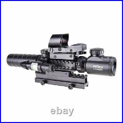 4-in-1 Gun Sight Reflex Dot Laser Scope Optics Rifle Shotgun Firearm Red Green 4-in-1 Gun Sight Reflex Dot Laser Scope Optics Rifle Shotgun Firearm Red Green