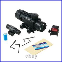 4x32 Scope Acog Red Illuminated Rifle Tactical Sight Red Dot Rmr Green Laser