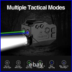 500Lm Pistol Light and Purple/Infrared (Ir)/Green Blue Beam Combo, Rechargeable