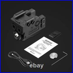 500Lm Pistol Light and Purple/Infrared (Ir)/Green Blue Beam Combo, Rechargeable