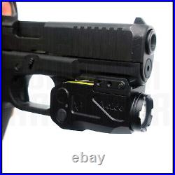 500 Lumen Flashlight & Green Laser Sight Pistol Handgun Picatinny Rail