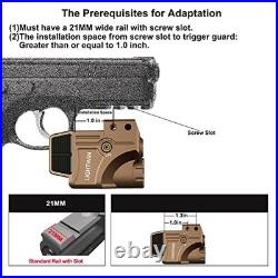 800 Lumens Tactical Laser Light Combo 3 in 1 USB Rechargeable Flashlight, Stro