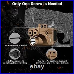 800 Lumens Tactical Laser Light Combo 3 in 1 USB Rechargeable Flashlight, Stro