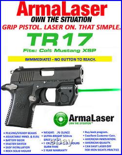 ARMALASER TR17-G Colt Mustang XSP GREEN SIGHT SIGHT withHolster (not Pocketlite)