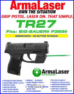 ARMALASER TR27 Green Laser Sight Sig Sauer SAS P365, P365 XL with IWB Holster