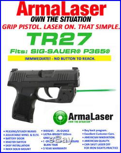 ARMALASER TR27 Green Laser Sight for Sig Sauer P365 with Grip Touch Activation