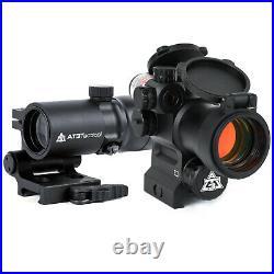 AT3T 4x Magnified Red Dot Sight with Laser Kit LEOS + 4xRDM