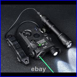 Airsoft Tactical Aiming Laser Sight PEQ15 Green Pointer IR Light M600 Flashlight