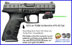 ArmaLaser GTO Beretta APX 40 Cal GREEN Laser Sight with FLX86 Touch Grip On/Off