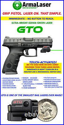 ArmaLaser GTO Beretta APX 40 Cal GREEN Laser Sight with FLX86 Touch Grip On/Off