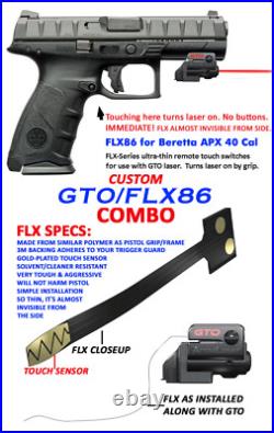 ArmaLaser GTO Beretta APX 40 Cal Red Laser Sight with FLX86 Touch Grip On/Off