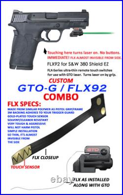 ArmaLaser GTO-G GREEN Laser Sight for S&W 380 Shield EZ withFLX92 Grip On/Off